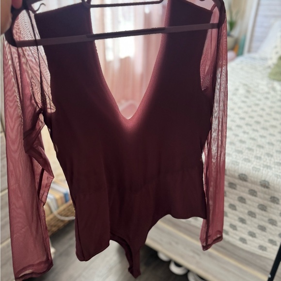 Klassy Network Red Asymmetrical Cut Out Bodysuit - Picture 2 of 2